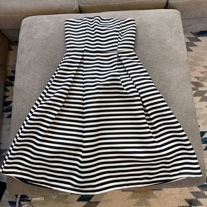 Strapless Striped Dress bo-peep style